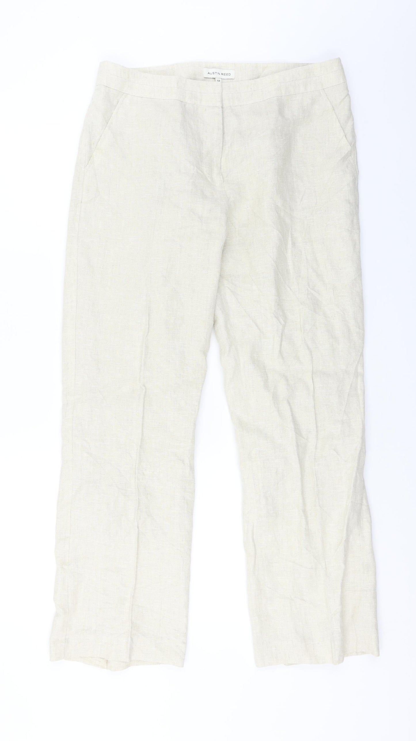 Austin Reed  Womens Beige   Trousers  Size 12 L26 in