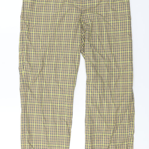 Marks and Spencer  Womens Beige Check  Trousers  Size 30 in L26 in