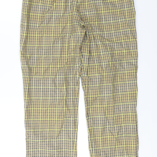 Marks and Spencer  Womens Beige Check  Trousers  Size 30 in L26 in