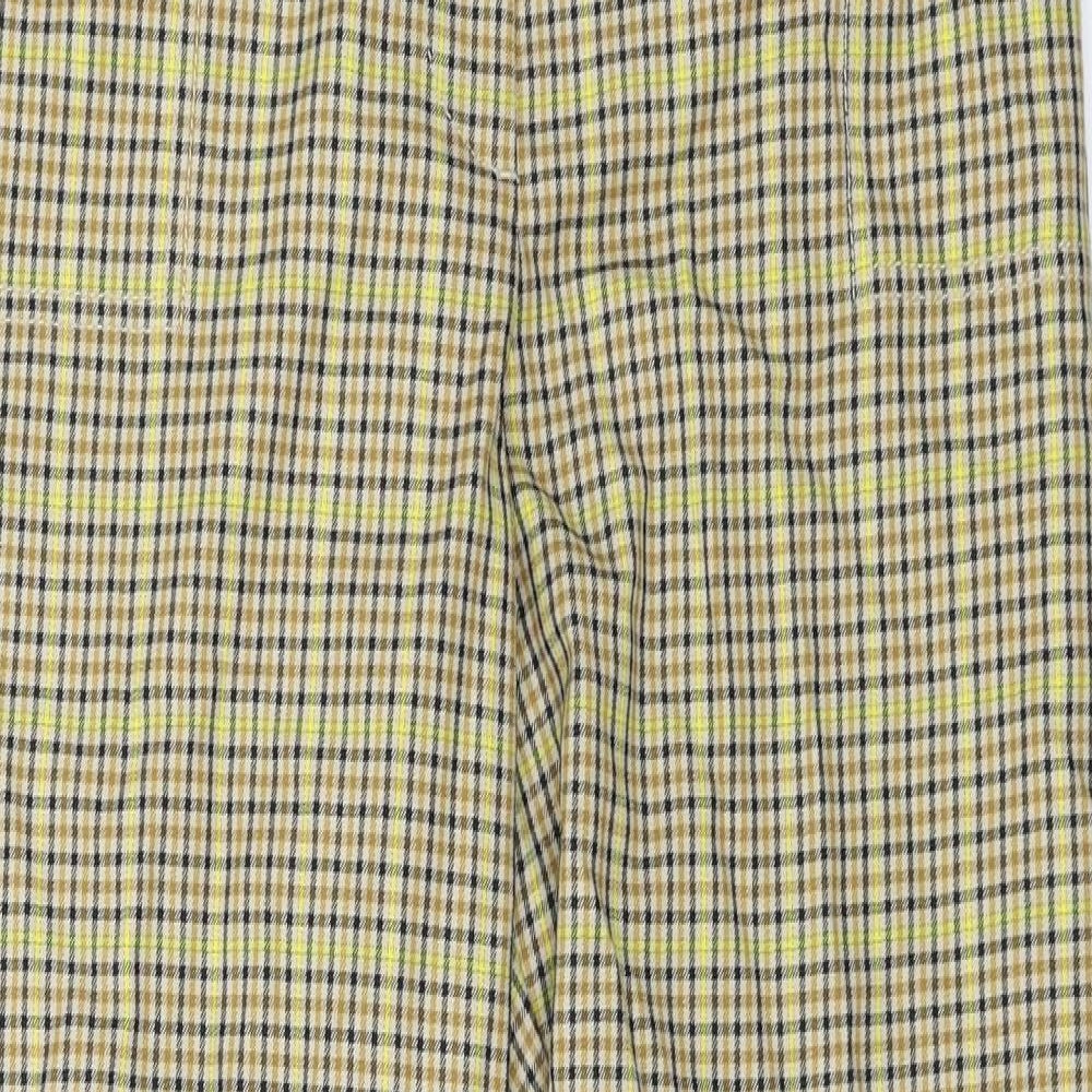 Marks and Spencer  Womens Beige Check  Trousers  Size 30 in L26 in