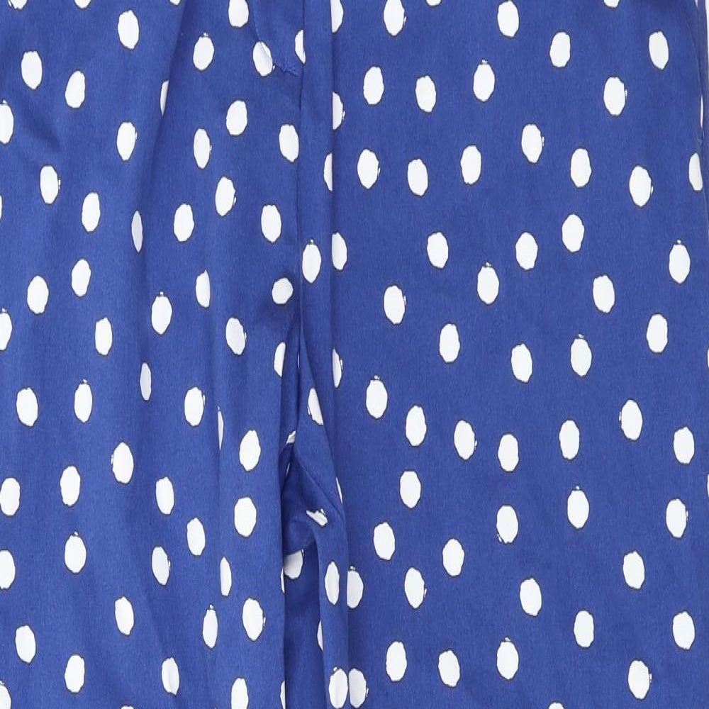Marks and Spencer  Womens Blue Polka Dot  Trousers  Size 20 L26 in