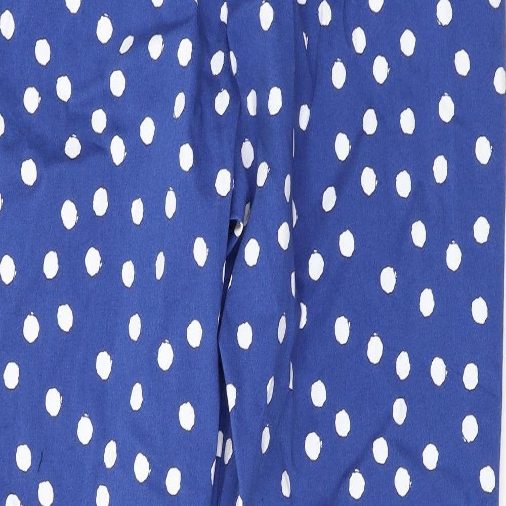 Marks and Spencer  Womens Blue Polka Dot  Trousers  Size 20 L26 in