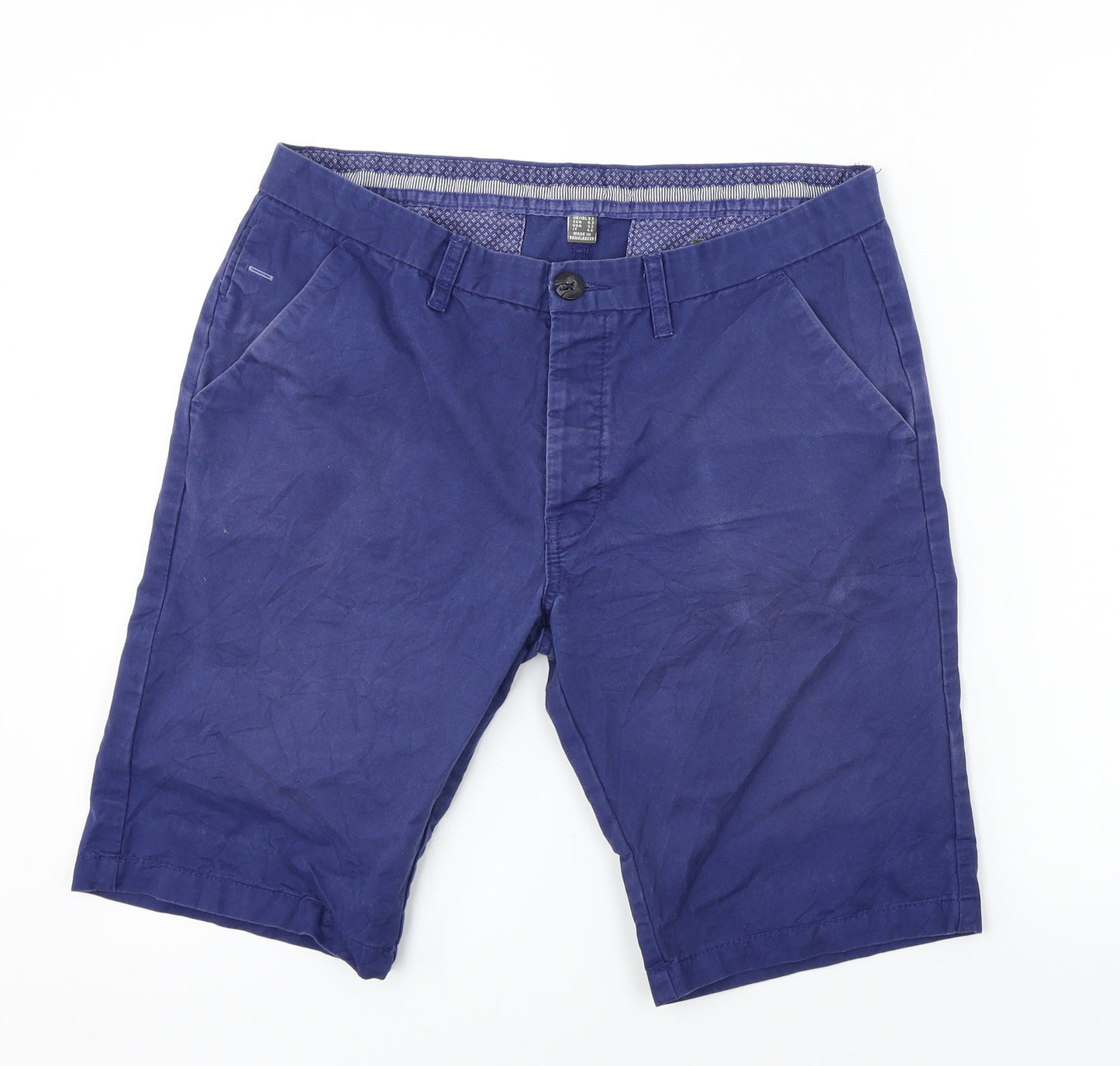 Primark  Mens Blue   Chino Shorts Size 32 in