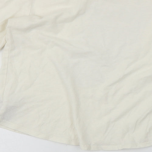 Gap  Girls White   Basic T-Shirt Size L  - Sequin detail