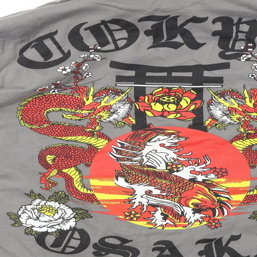 ASOS  Mens Grey   Pullover Hoodie Size L