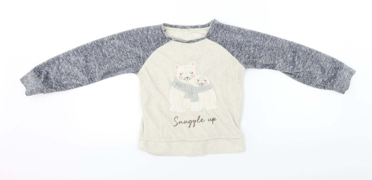 Nutmeg  Girls Beige   Pullover Jumper Size 5-6 Years
