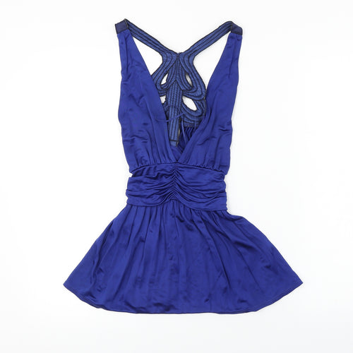 Topshop  Womens Blue   Basic Blouse Size 8