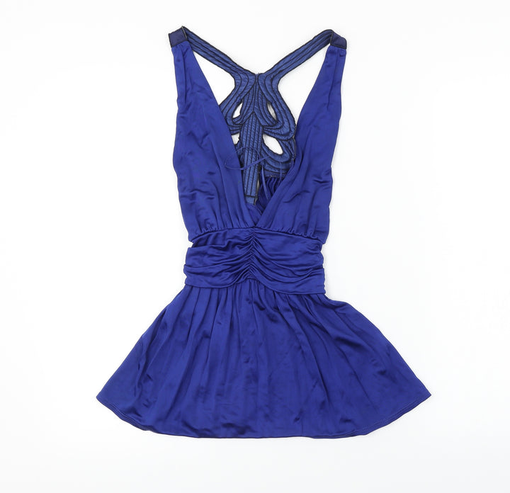 Topshop  Womens Blue   Basic Blouse Size 8