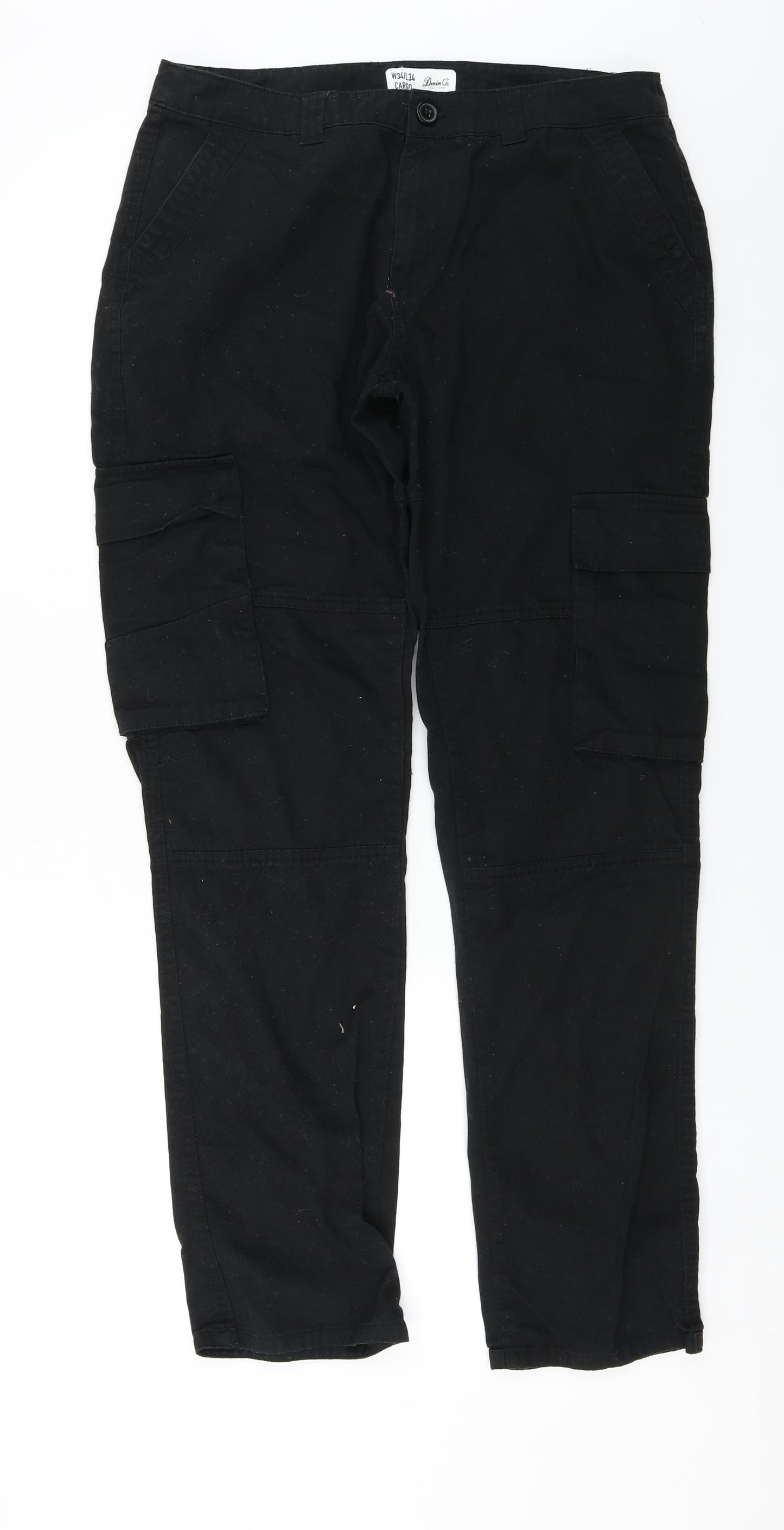 Denim & Co. Mens Black   Trousers  Size 34 in L34 in