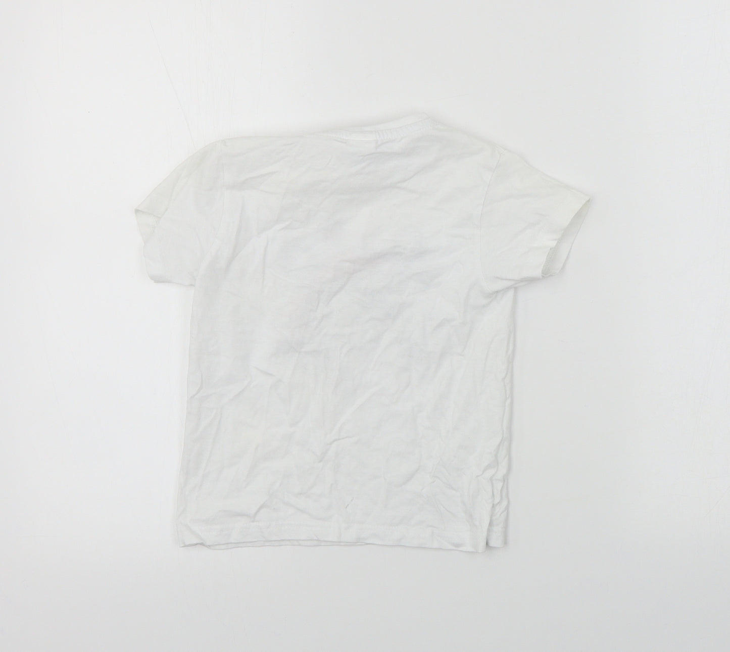 Planet 2000  Boys White   Basic T-Shirt Size 6 Years