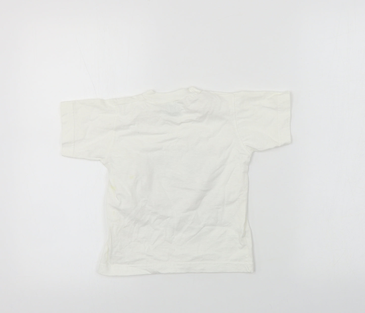 river bay kids  Boys White   Basic T-Shirt Size 4 Years