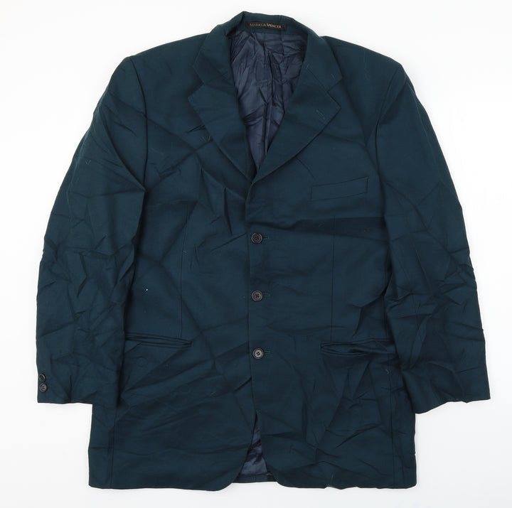 Marks and Spencer Mens Green Jacket Blazer Size 42