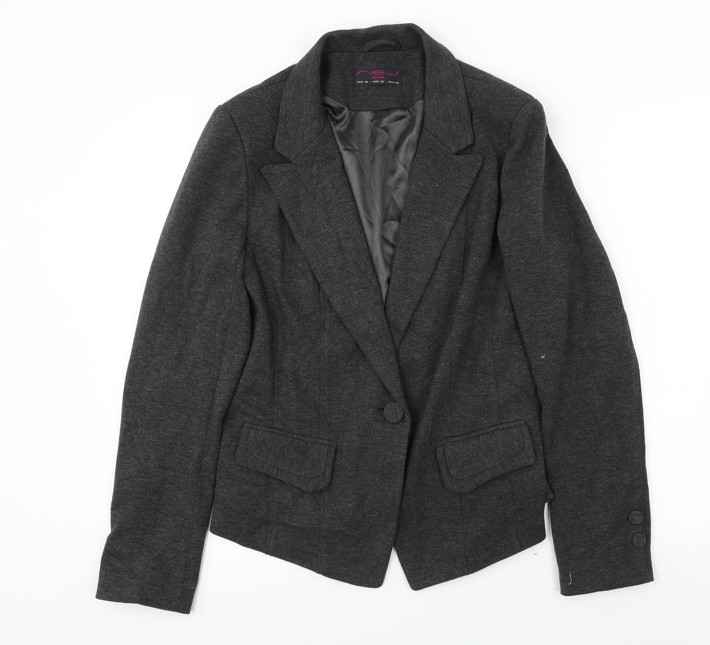 New Look  Womens Grey   Jacket Blazer Size 14