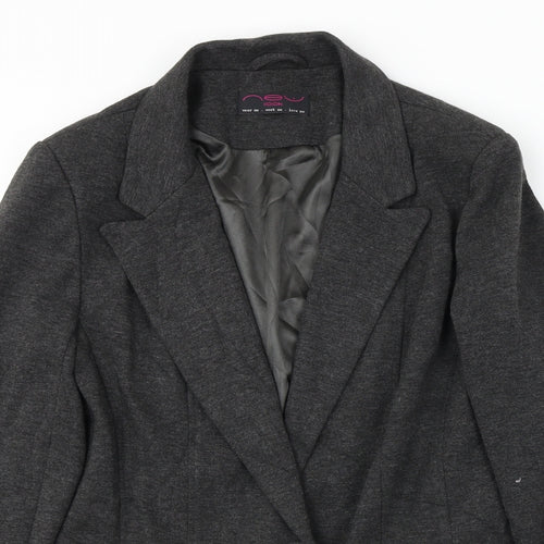 New Look  Womens Grey   Jacket Blazer Size 14