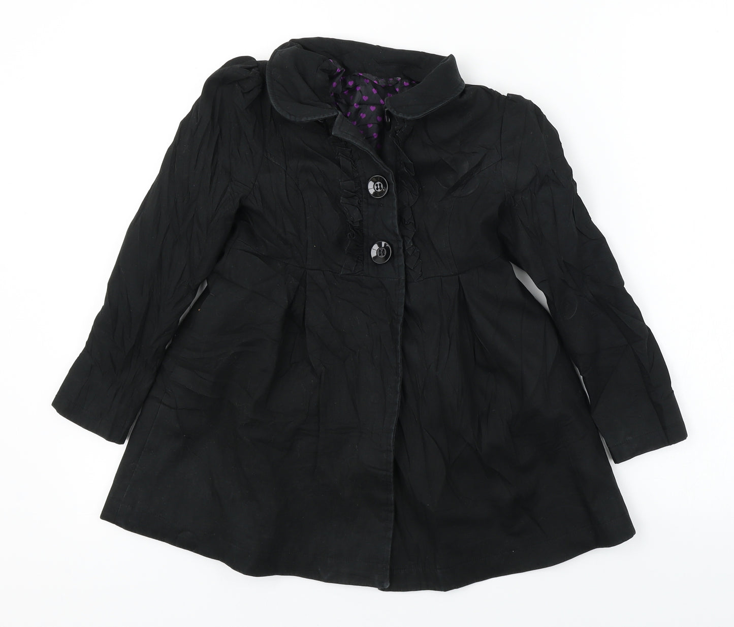 Back to school  Girls Black Ikat  Jacket Coat Size 7-8 Years