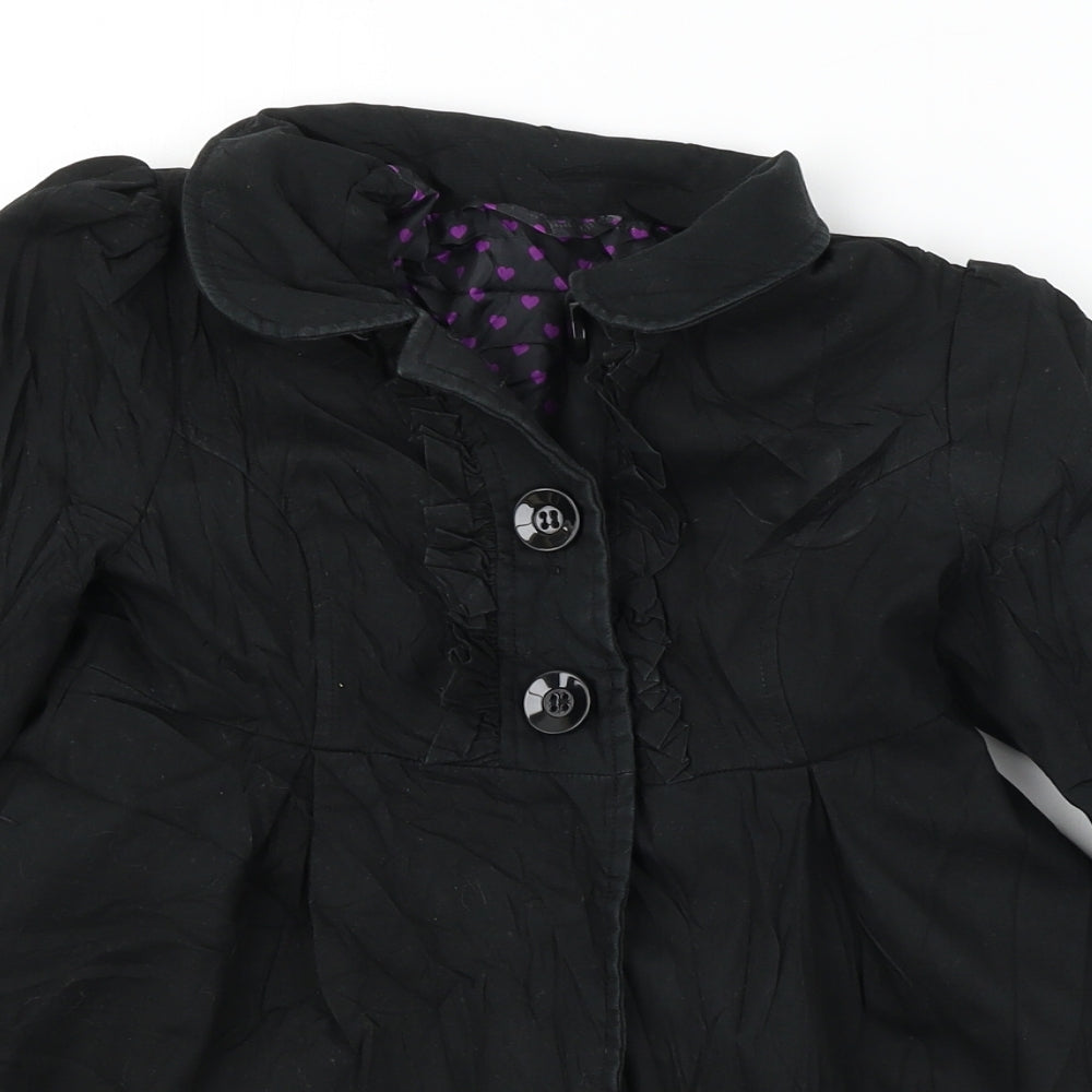 Back to school  Girls Black Ikat  Jacket Coat Size 7-8 Years