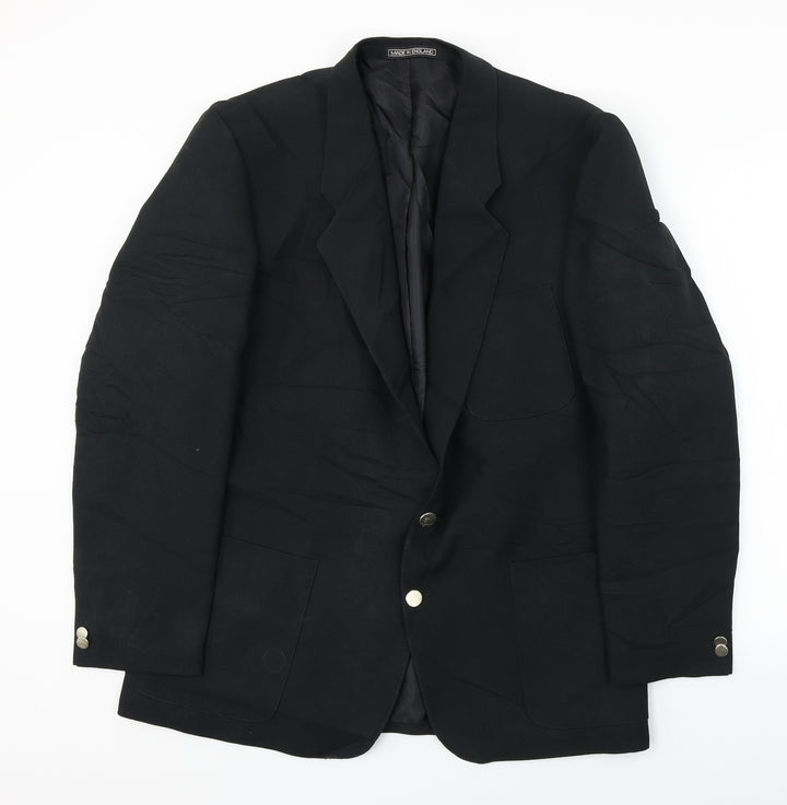 Classics Mens Black Jacket Blazer Size 42