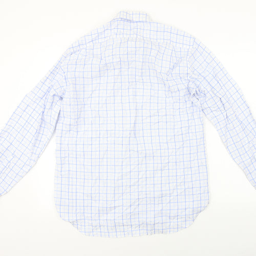 Linea  Mens Blue Check   Button-Up Size 16
