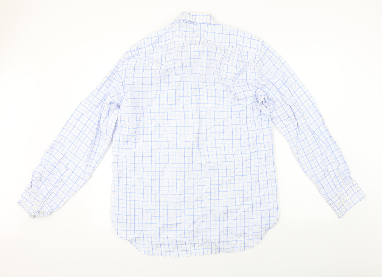 Linea  Mens Blue Check   Button-Up Size 16