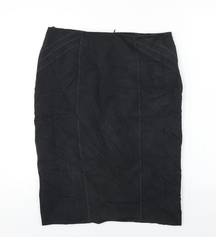 Marks and Spencer Womens Black A-Line Skirt Size 32 in