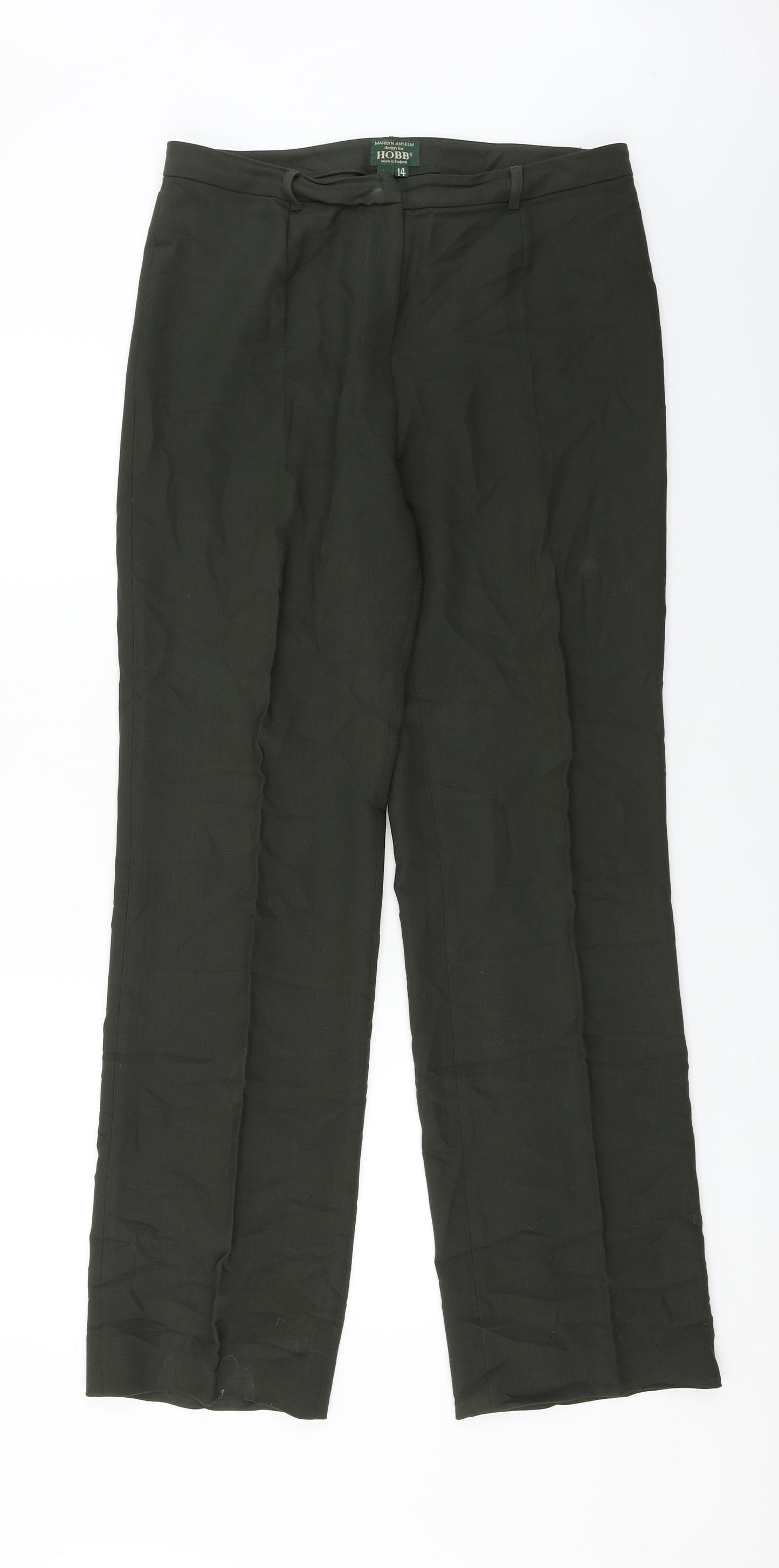 Hobbs  Womens Green   Trousers  Size 14 L28 in