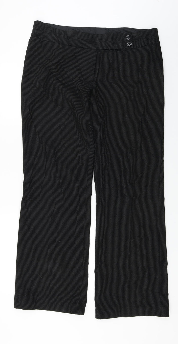 F&F Womens Black Trousers Size 36 in L29 in