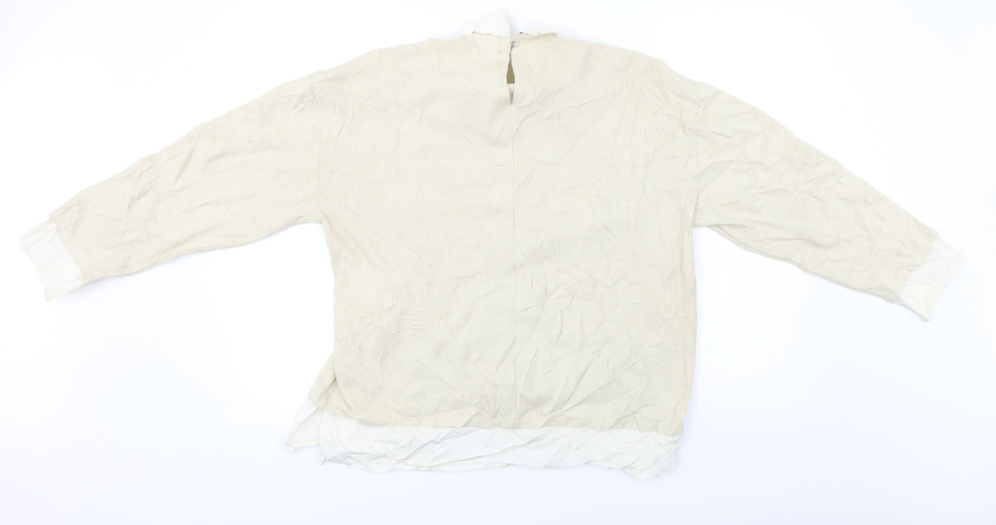 Marks and Spencer  Womens Beige   Pullover Jumper Size 14