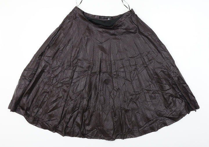 Zara Womens Brown A-Line Skirt Size M