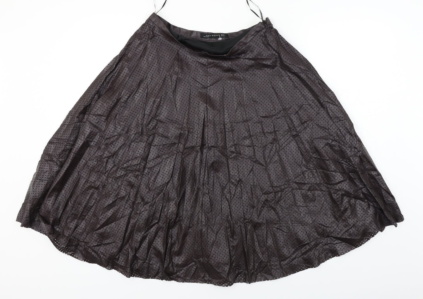 Zara  Womens Brown   A-Line Skirt Size M