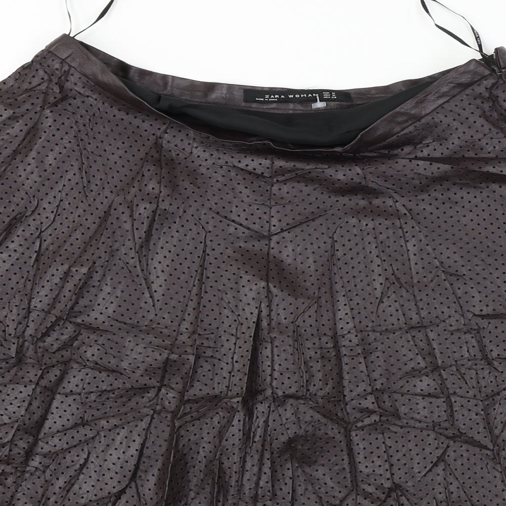 Zara  Womens Brown   A-Line Skirt Size M