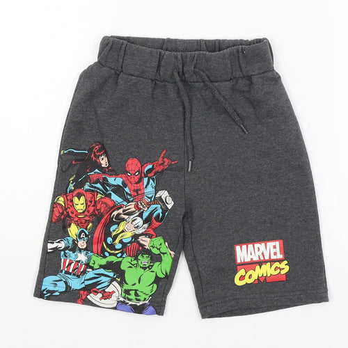 Marvel Boys Grey   Sweat Shorts Size 5 Years - Superheroes