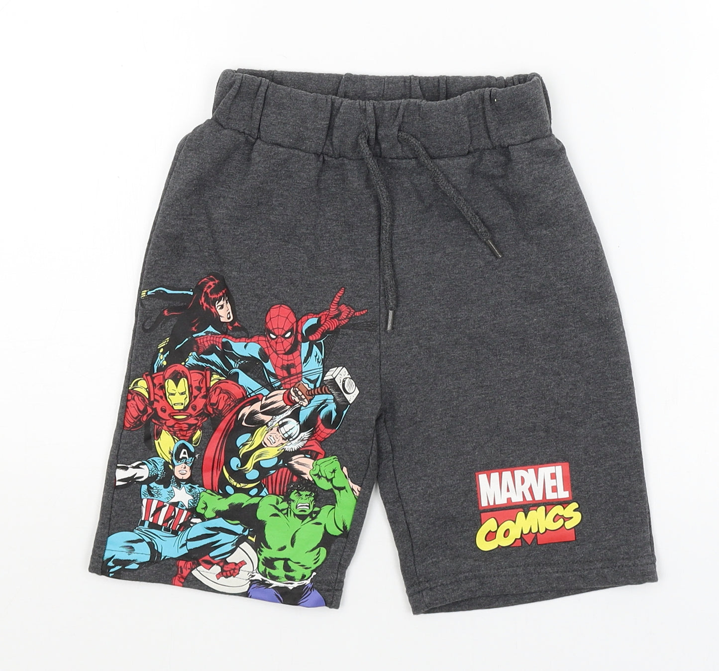 Marvel Boys Grey   Sweat Shorts Size 5 Years - Superheroes