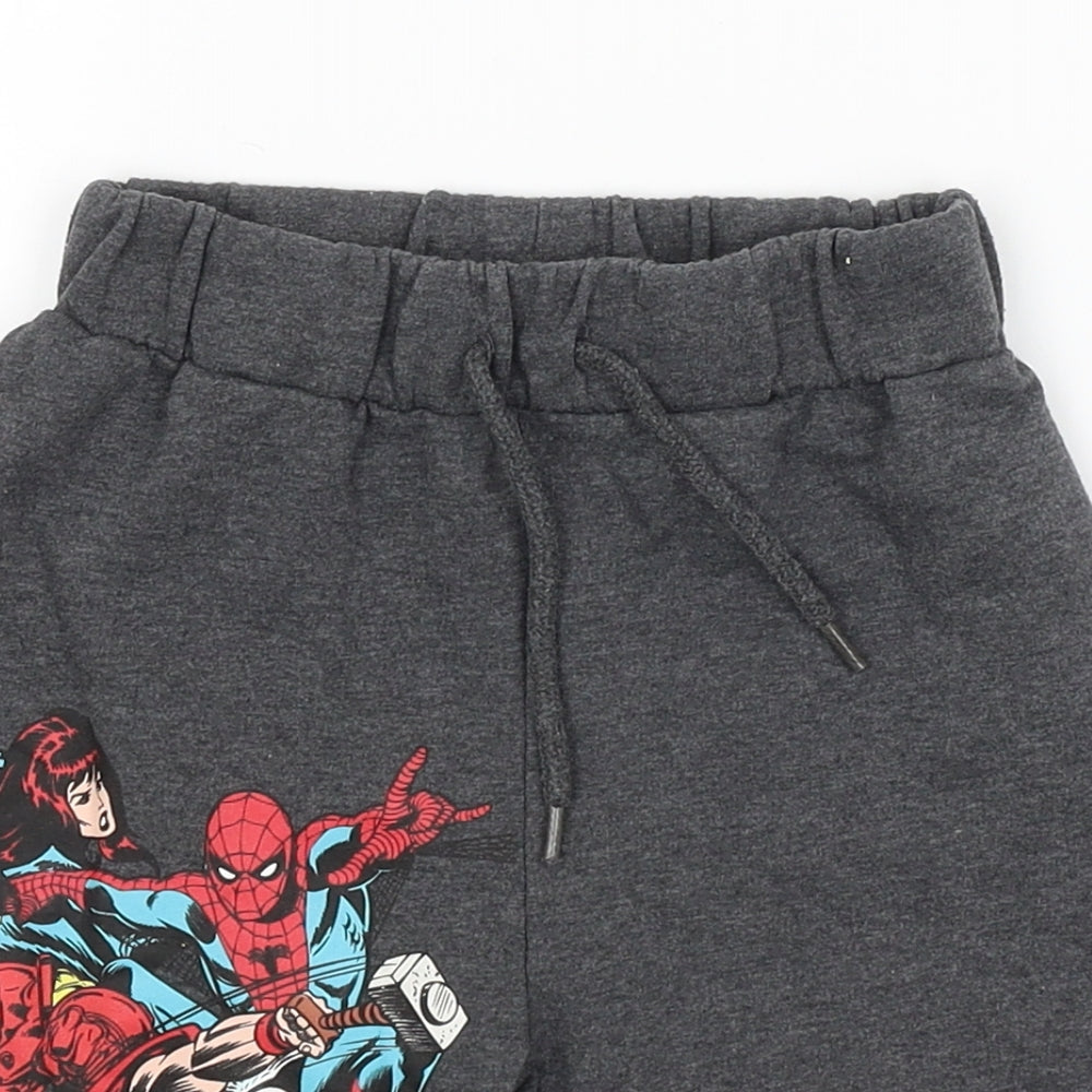 Marvel Boys Grey   Sweat Shorts Size 5 Years - Superheroes