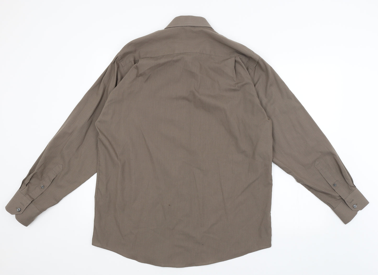 Taylor & Wright Mens Brown    Dress Shirt Size 16