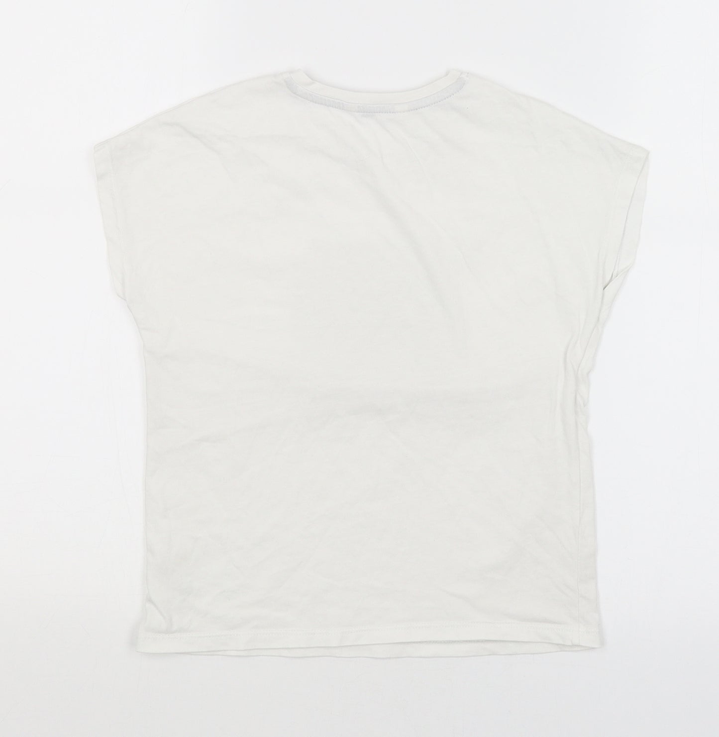 George Girls White   Basic T-Shirt Size 7-8 Years  - Love Live