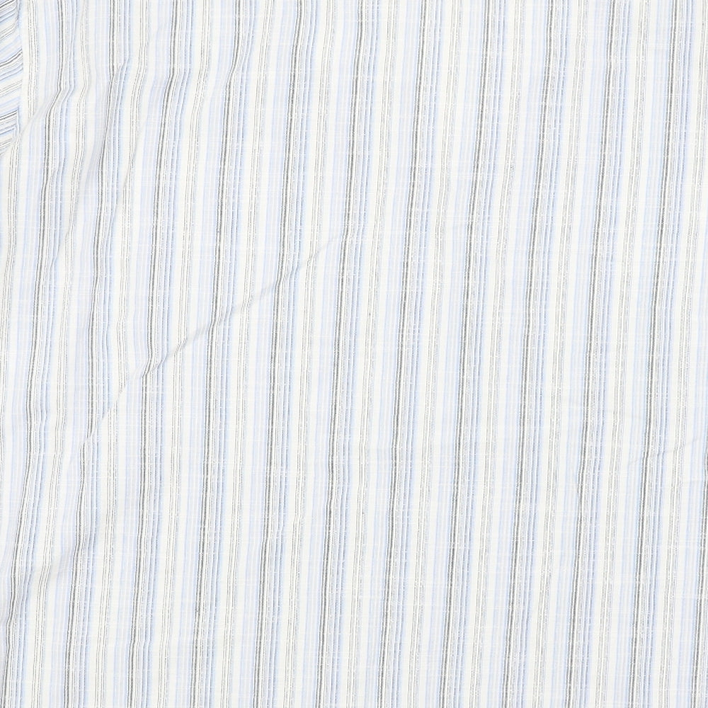 Cherokee Mens Blue Striped   Button-Up Size L