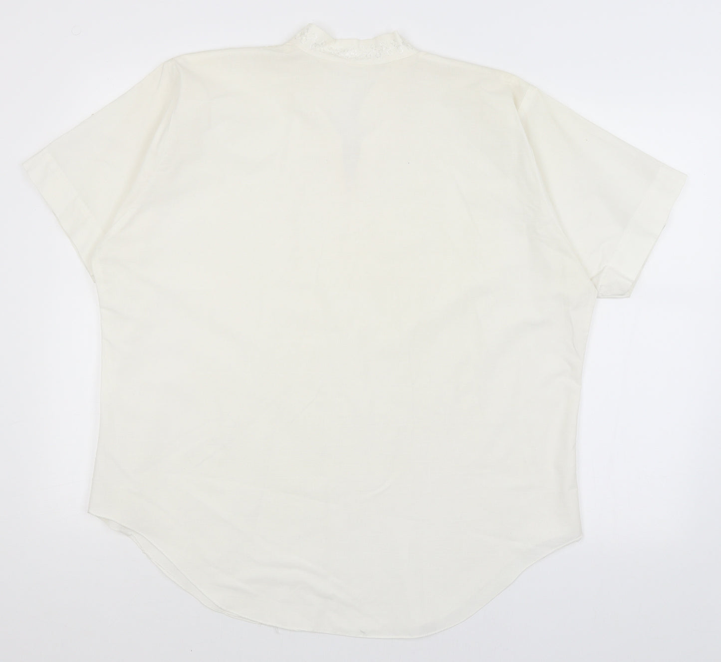 Preworn Womens White   Basic Blouse Size 16