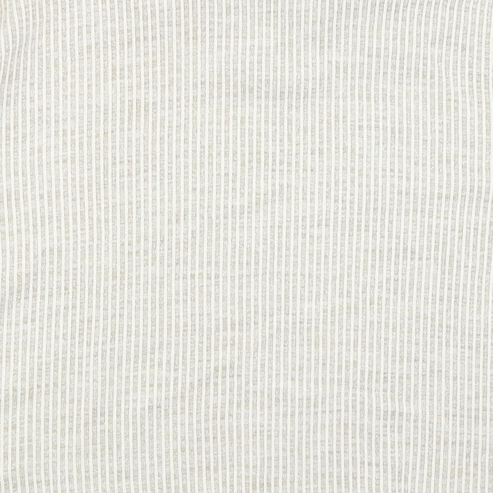 Gianno Mens Beige Striped  Pullover Jumper Size M