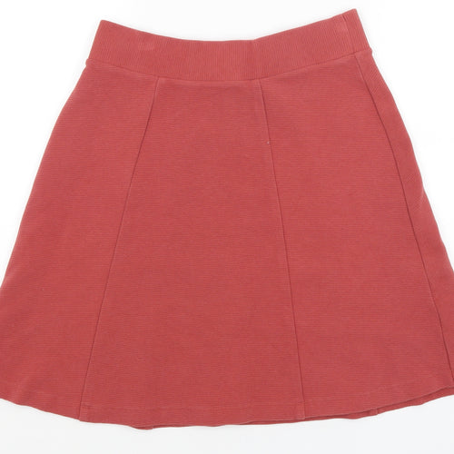 M&S Womens Red   A-Line Skirt Size 12