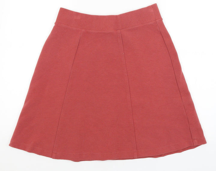 M&S Womens Red A-Line Skirt Size 12