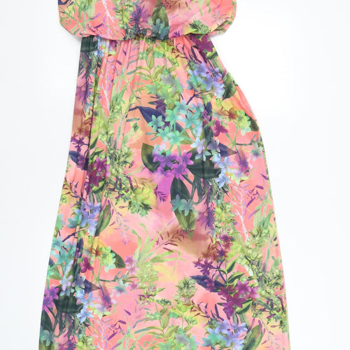 QED London Womens Pink Floral  Fit & Flare  Size 12