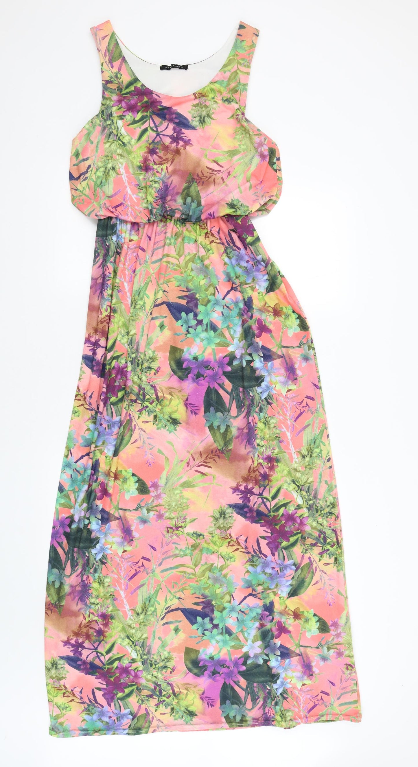 QED London Womens Pink Floral  Fit & Flare  Size 12