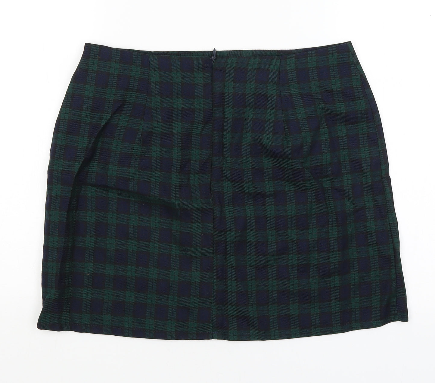 Nasty Gal Womens Green Plaid  Mini Skirt Size 12