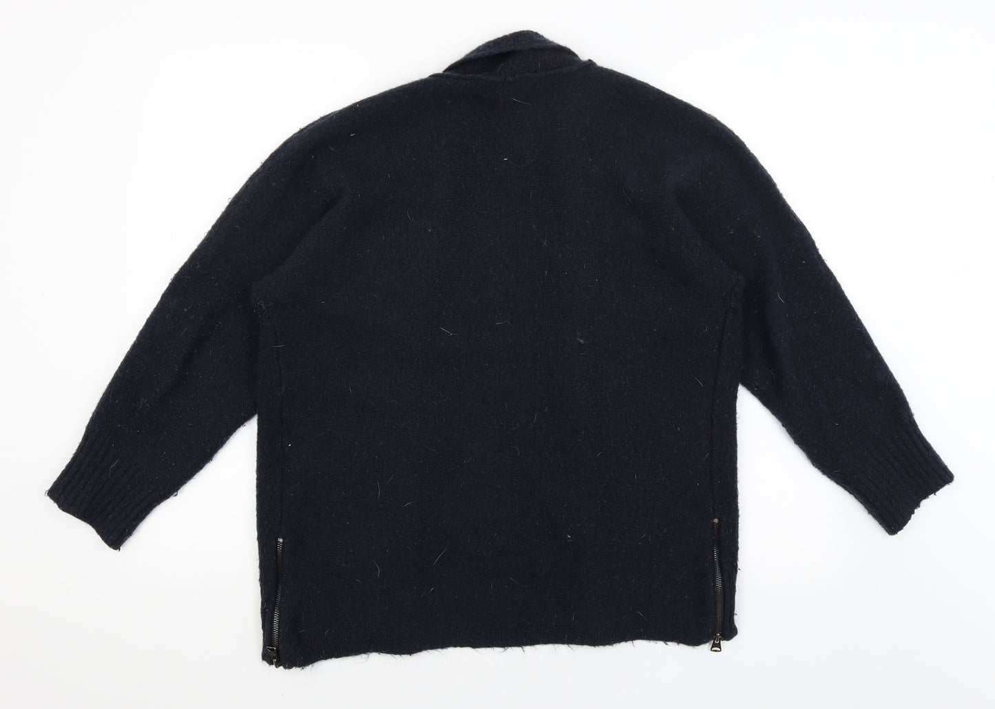 M&S Womens Blue   Wrap Jumper Size M