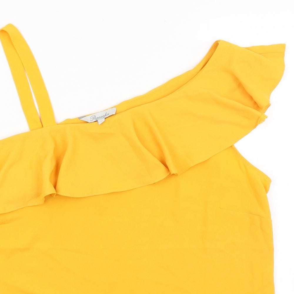 Peacocks Womens Yellow   Camisole Tank Size 14