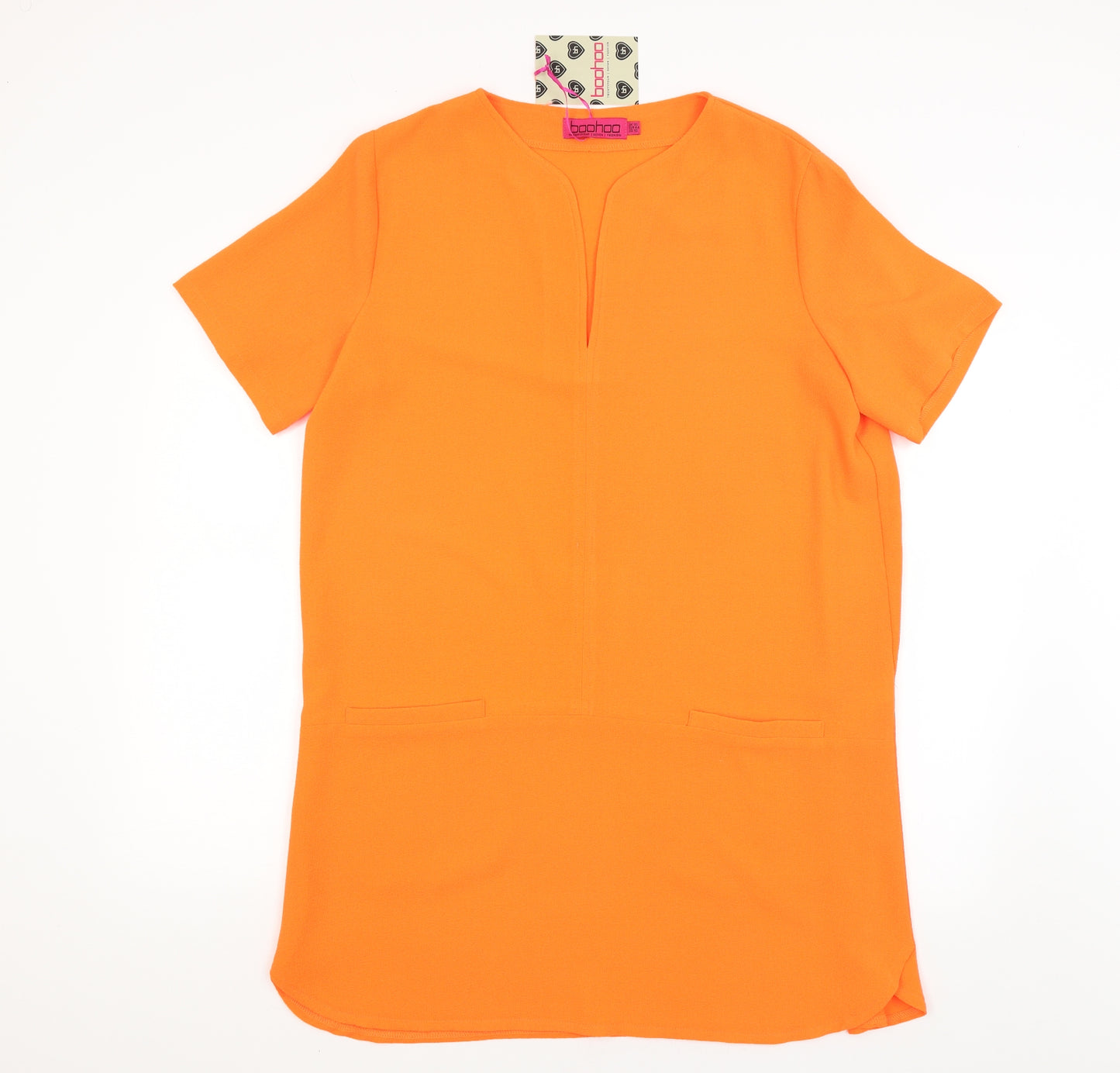 Boohoo Womens Orange   T-Shirt Dress  Size 16