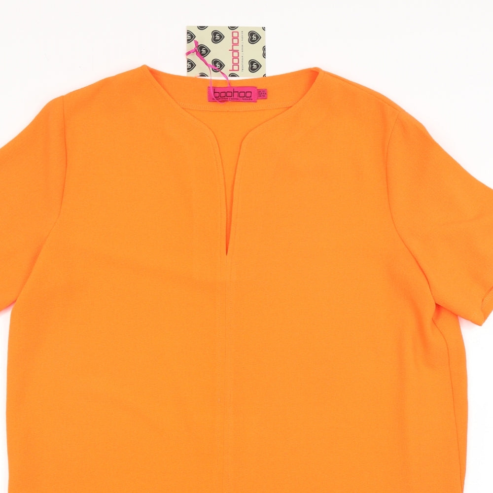 Boohoo Womens Orange   T-Shirt Dress  Size 16