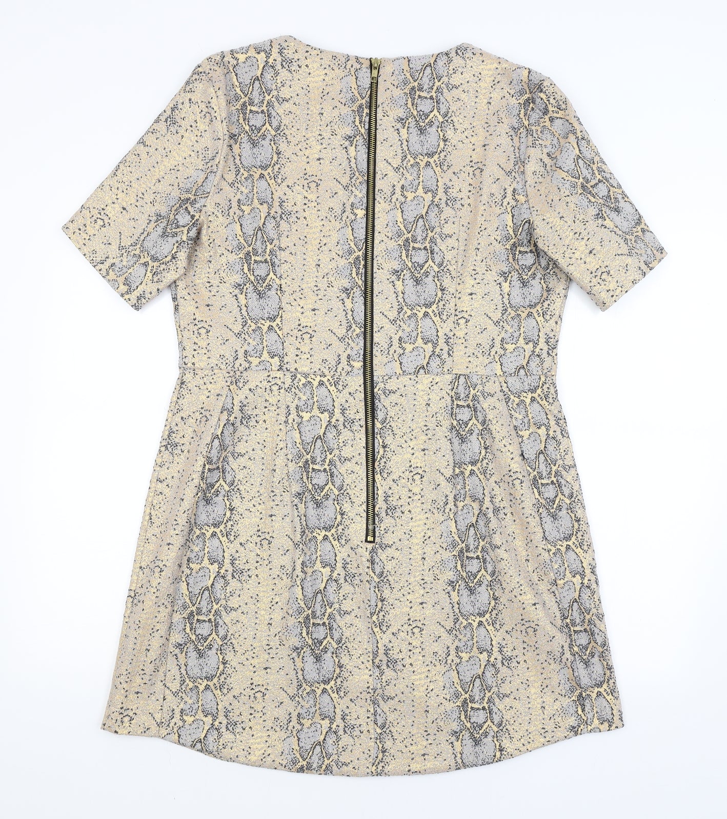 Topshop Womens Beige Animal Print  Bodycon  Size 16