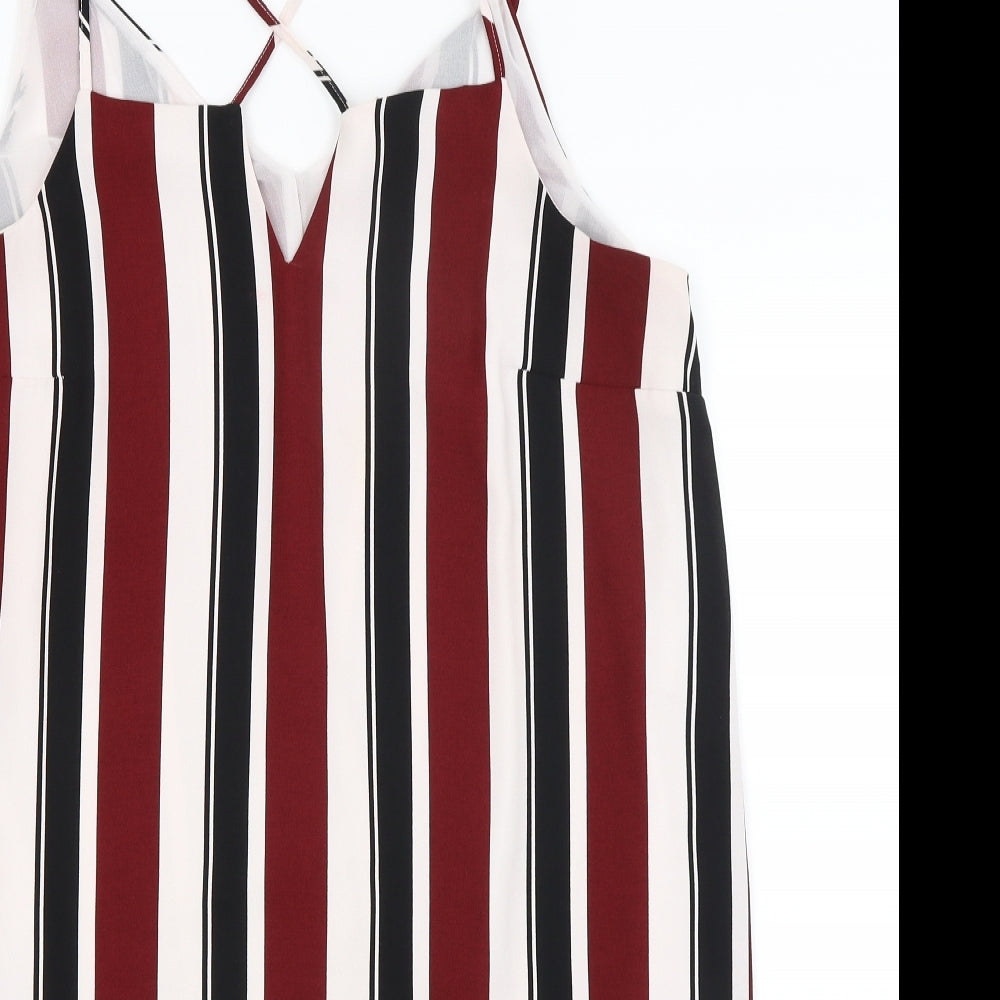 River Island Womens Red Striped  A-Line  Size 18