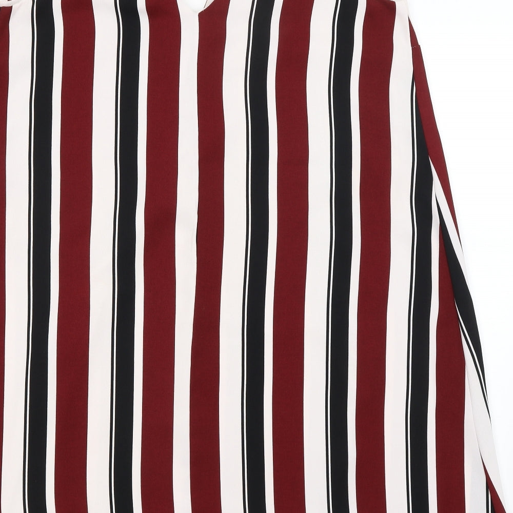River Island Womens Red Striped  A-Line  Size 18